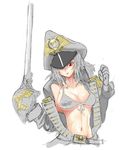  artist_request coat commissar hat open_clothes peaked_cap skull sword warhammer warhammer_40k weapon 