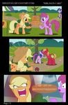  angry apple applejack_(mlp) apron berry_punch_(mlp) big_macintosh_(mlp) blonde_hair bush comic cowboy_hat cutie_mark dialogue diegotan equine eyes_closed female friendship_is_magic fruit green_eyes hair hat hi_res horn horse money multi-colored_hair my_little_pony open_mouth orange_body orange_hair pink_body pink_hair pony purple_body purple_hair red_body surprise text three_color_hair tree twilight_sparkle_(mlp) unicorn wood yelling 
