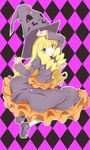  blonde_hair blue_eyes costume dress drill_hair frilled_dress frills halloween hat highres kami_nomi_zo_shiru_sekai kujou_tsukiyo socks solo twin_drills witch witch_hat yuto_(dialique) 