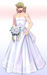  bad_id bad_pixiv_id bare_shoulders barnaby_brooks_jr blonde_hair bouquet crossdressing dress flower full_body glasses gradient gradient_background green_eyes male_focus masao mouth_hold skirt_hold solo sunglasses tiger_&amp;_bunny wedding_dress 