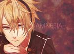  amnesia_(idea_factory) bad_id bad_pixiv_id blonde_hair copyright_name happy_birthday jacket male_focus purple_background solo toma_(amnesia) toriniku_(suikyou) yellow_eyes 