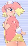  1girl audino blue_eyes personification pink_hair pokemon 