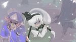  bad_id bad_pixiv_id closed_fan fan folding_fan hairband hase_neet hat hitodama japanese_clothes katana kimono konpaku_youmu konpaku_youmu_(ghost) multiple_girls petals pink_hair ribbon saigyouji_yuyuko short_hair sword touhou weapon white_hair 