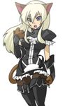  animal_ears artist_request blonde_hair blue_eyes druaga_no_tou fatina gothic_lolita lolita_fashion long_hair lowres pantyhose paws solo tail 