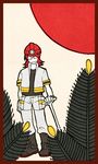  artist_request border glasses gym_leader hanafuda hyouta_(pokemon) lowres male_focus oekaki pokemon pokemon_(game) pokemon_dppt red_hair shovel solo 