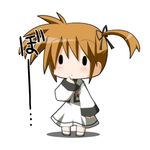  brown_hair chibi kohinata_sora lowres lyrical_nanoha mahou_shoujo_lyrical_nanoha school_uniform seishou_elementary_school_uniform solo takamachi_nanoha twintails 