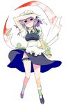  bad_id bad_pixiv_id braid garters izayoi_sakuya kamaboko_red knife maid purple_eyes short_hair silver_hair solo touhou 