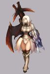  boots gun monster_hunter n.a. solo thigh_boots thighhighs weapon white_hair wings 