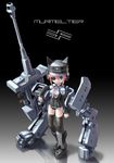  blue_eyes busou_shinki eyepatch gun katahira_masashi mecha mecha_musume murmeltier pink_hair solo thighhighs weapon 