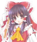  bad_id bad_pixiv_id black_hair bow gohei hair_bow hakurei_reimu mikazuki_sara red_eyes solo touhou 