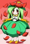  1girl blush green_hair lilligant personification pokemon red_eyes 