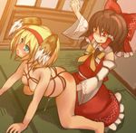  alice_margatroid animal_ears artist_request ass bdsm blonde_hair blue_eyes blush bondage bound breasts brown_hair character_request cum fingering hakurei_reimu highres japanese_clothes miko pussy_juice rape red_eyes spanked spanking touhou yuri zamudelin 