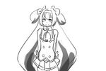  anonymous_drawfag bare_shoulders bell blazblue bow greyscale hair_bow hairband heart heart-shaped_pupils highres long_hair magical_girl monochrome platinum_the_trinity pleated_skirt quad_tails skirt solo symbol-shaped_pupils two_side_up very_long_hair 