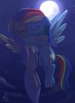  cutie_mark equine eyes_closed female feral fluttershy_(mlp) friendship_is_magic hair horse kissing lesbian mammal moon multi-colored_hair multo-colored_hair my_little_pony night pegasus pony raikoh-illust raikoh14 rainbow_dash_(mlp) rainbow_hair star stars wings 