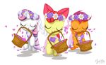  applebloom_(mlp) basket bow clothing cub cutie_mark_crusaders_(mlp) dress equine eyes_closed female feral flower friendship_is_magic horn horse mammal my_little_pony mysticalpha plain_background pony ribbons scootaloo_(mlp) sweetie_belle_(mlp) unicorn white_background young 
