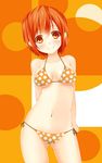  bad_id bad_pixiv_id bikini chiiutsu_(cheewts) highres orange_eyes orange_hair original polka_dot polka_dot_bikini polka_dot_swimsuit short_hair solo swimsuit 