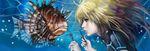  bad_id bad_pixiv_id blonde_hair blue_eyes danann fish fork highres knife original solo underwater 