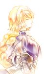  armor arnoul bad_id bad_pixiv_id braid capelet closed_eyes fate/apocrypha fate/zero fate_(series) gauntlets hands headpiece jeanne_d'arc_(fate) jeanne_d'arc_(fate)_(all) long_hair simple_background single_braid solo white_background 