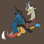  anus changeling colored_cum cum cum_in_pussy cum_inside discord_(mlp) draconequus fangs female feral friendship_is_magic green_cum green_eyes male my_little_pony penis puputi pussy queen_chrysalis_(mlp) sex straight wings yellow_eyes 