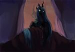  equine female feral friendship_is_magic green_eyes hair horn horse long_hair mammal my_little_pony pony queen_chrysalis_(mlp) solo unknown_artist wings 