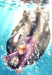  absurdres bad_id bad_pixiv_id black_hair brown_hair bubble caster_(fate/zero) fate/zero fate_(series) highres male_focus multiple_boys psychedelic_amatou swimming underwater uryuu_ryuunosuke 