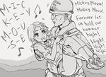  1girl bb_(baalbuddy) carrying disney english flak_jacket food fruit full_metal_jacket glasses helmet james_t_davis m16a4_(upotte!!) military military_uniform music musical_note orange orange_slice panties peace_symbol personification princess_carry school_uniform serafuku singing underwear uniform upotte!! vietnam 