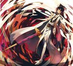  aoki_(fumomo) black_hair code_geass code_geass_hangyaku_no_lelouch_r2 hat highres holding lelouch_lamperouge male_focus outstretched_arm red_eyes solo sword uniform weapon 