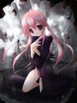  bare_legs blood gasai_yuno mirai_nikki pink_eyes pink_hair tears torn_clothes 