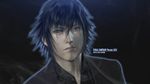  bad_id bad_pixiv_id black_hair blue_eyes character_name copyright_name final_fantasy final_fantasy_xv formal glowing highres kanyamerian male_focus noctis_lucis_caelum realistic solo suit 