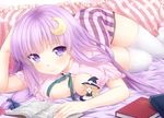  cleavage etou patchouli_knowledge thighhighs touhou 