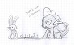  angel_(mlp) black_and_white chess dragon feral friendship_is_magic lolover male monochrome my_little_pony scalie sketch spike_(mlp) 