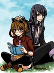  alternate_costume animal_ears blush book cat_ears rita_mordio tales_of_(series) tales_of_vesperia yuri_lowell 