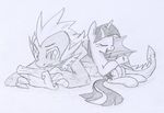  cutie_mark dragon equine eyes_closed female feral friendship_is_magic hair horn horse lolover long_hair male mammal monochrome my_little_pony open_mouth pony scalie sketch spike_(mlp) twilight_sparkle_(mlp) unicorn 