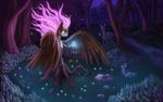  arthropod butterfly cervine deer female fluttershy_(mlp) forest friendship_is_magic insect lagomorph mammal my_little_pony rabbit tree tsitra360 wood 