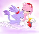  &hearts; amy_rose blaze_the_cat blush cat couple cunnilingus duo eyes_closed feline female hair hedgehog lesbian mammal nude oral oral_sex pink pink_body pink_hair sega sex sonic_(series) unknown_artist vaginal 