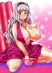  artist_request breasts female huge_breasts idolmaster large_breasts nipples puffy_nipples shijou_takane solo yokkora 