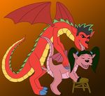  cub dragon female haley_long incest jake_long male red_body red_dragon scalie sex size_difference straight unknown_artist wings young 