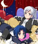  blue_eyes blue_hair c: ciel cropped_jacket cushion habit image_sample md5_mismatch melty_blood multiple_girls pixiv_sample ponytail riesbyfe_stridberg short_hair silver_hair six_(fnrptal1010) tsukihime 