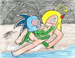  blonde_hair breasts cum cumshot demon dogberman duo fellatio female games hair halo interspecies jellyfish male marine masturbation oral oral_sex orgasm penetration pussy saliva salliva seaside sex size_difference skiptop sowrdmen sucking tentacle_penis tentacles vaginal vaginal_penetration yellow 