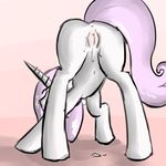  equine female feral fleur_de_lis_(mlp) friendship_is_magic hair horn mammal my_little_pony pink_hair presenting pussy pussy_juice sirachanotsauce solo unicorn 