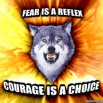  animated canine courage_wolf fire memecenter teath unknown_artist wolf yellow_eyes 