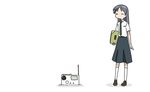  animated animated_gif dancing kajiwara_sora necktie radio school_uniform sketchbook_full_colors solo 