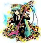  aqua_hair guitar hashimochi hatsune_miku instrument long_hair saihate_(vocaloid) solo vocaloid 