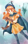  alena_(dq4) artist_request belt cape dragon_quest dragon_quest_iv gloves hat pantyhose red_eyes red_hair skirt solo yellow_skirt 