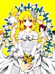  bad_id bad_pixiv_id blonde_hair bouquet bride doll dress flower kirisame_marisa mot solo touhou wedding_dress 