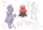  ass breasts concept_art highres la_pucelle large_breasts legs official_art prier production_art ryoji_(nomura_ryouji) sketch thighs translation_request 