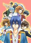  5boys ayanami_rei ayasaki_hayate bandages blue_hair blue_sailor_collar code_geass crossover genshiken gundam gundam_00 hat hayate_no_gotoku! higurashi_no_naku_koro_ni itoshiki_nozomu japanese_clothes kita_high_school_uniform lelouch_lamperouge maroko multiple_boys multiple_crossover multiple_girls neon_genesis_evangelion ogiue_chika ryuuguu_rena sailor_collar sayonara_zetsubou_sensei school_uniform serafuku setsuna_f_seiei shosei simon suzumiya_haruhi suzumiya_haruhi_no_yuuutsu tengen_toppa_gurren_lagann 