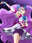  bike_shorts eyelashes haruyama_kazunori long_hair milk_(yes!_precure_5) milky_rose mimino_kurumi precure purple purple_hair purple_shorts shorts shorts_under_skirt solo two_side_up yes!_precure_5 yes!_precure_5_gogo! 