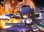  armor blue_eyes blue_hair dragon dragon_knight fire grand_chase polearm ronan_erudon spear 