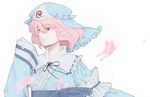  ameri bug butterfly insect pink_hair saigyouji_yuyuko simple_background solo touhou 